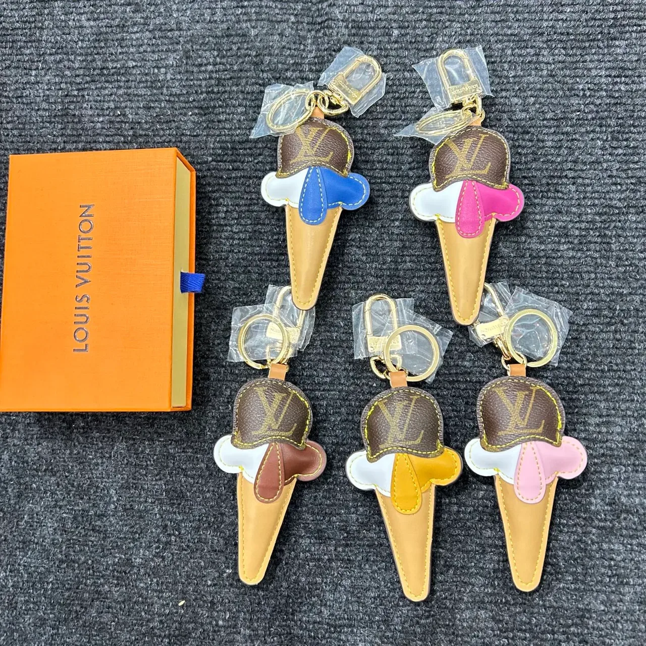 Louis Vuitton Brown Multicolor Leather Ice Cream Cone Monogrammed Top Phone Case 6