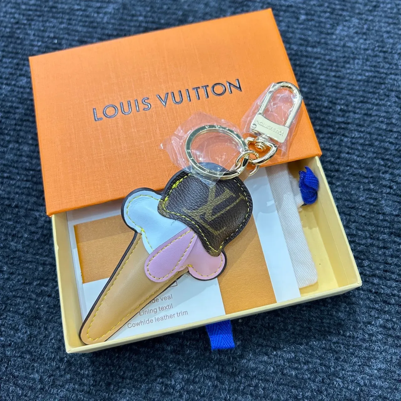 Louis Vuitton Brown Multicolor Leather Ice Cream Cone Monogrammed Top Phone Case 7