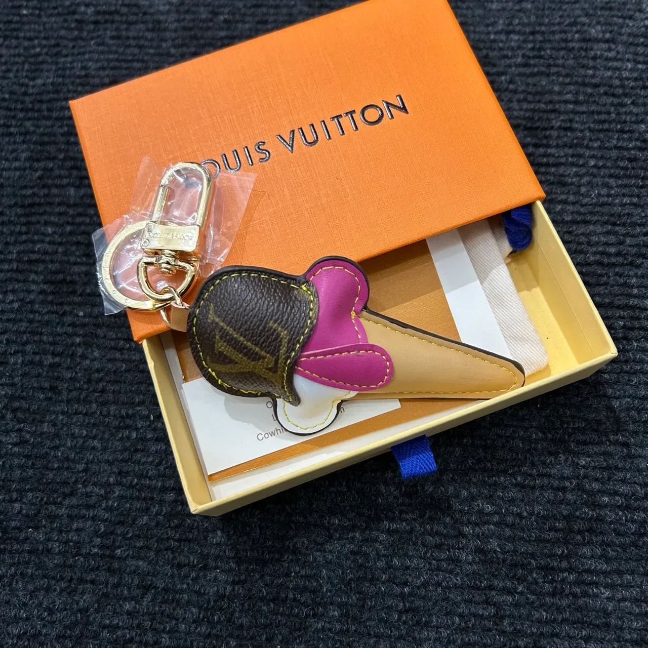 Louis Vuitton Brown Multicolor Leather Ice Cream Cone Monogrammed Top Phone Case 8