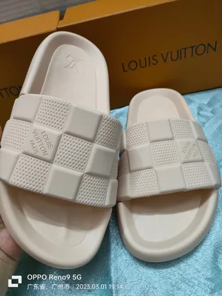 Louis Vuitton Checkerboard Slide Beige Deslizadores 6