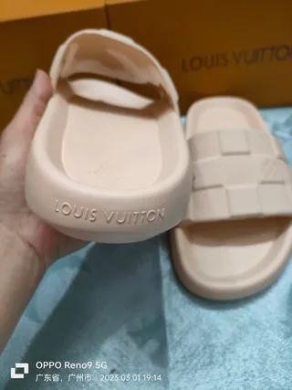 Louis Vuitton Checkerboard Slide Beige Deslizadores 7