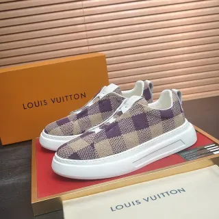 Louis Vuitton xadrez slip-on lifestyle tênis