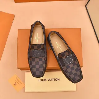 Louis Vuitton Damier Ebène LV Buckle Loafers