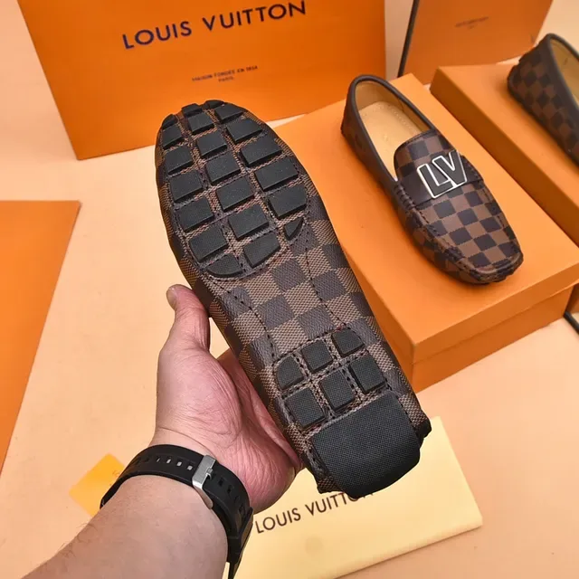 Louis Vuitton Damier Ebène LV Buckle Loafers 4