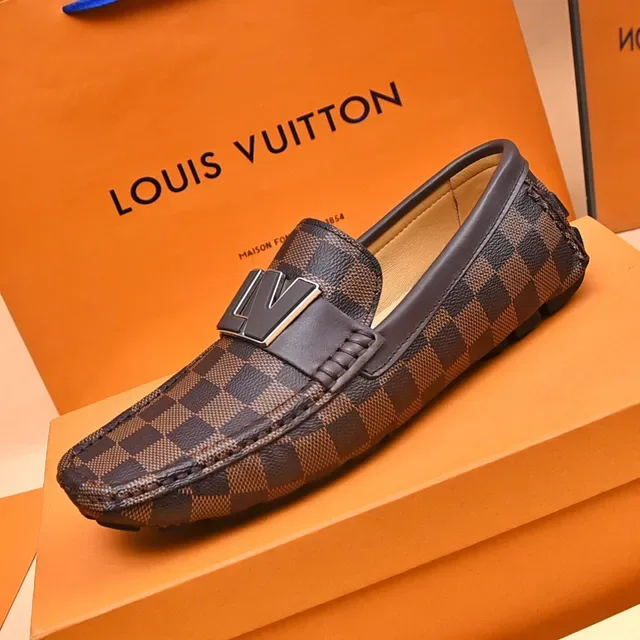 Louis Vuitton Damier Ebène LV Buckle Loafers 5
