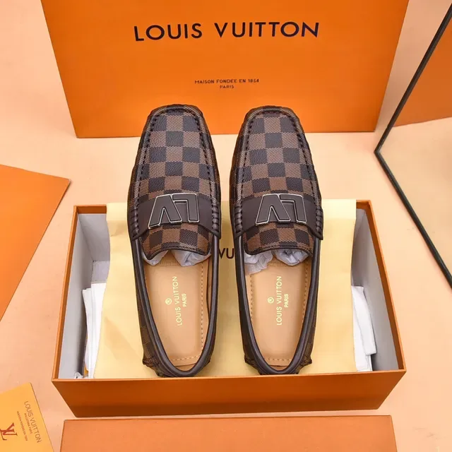 Louis Vuitton Damier Ebène LV Buckle Loafers 9