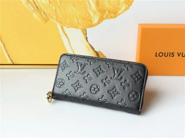 Louis Vuitton Embossed Monogram Beige Long Wallet 4