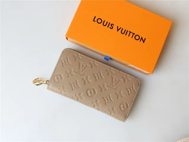 Louis Vuitton Embossed Monogram Beige Long Wallet 17