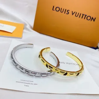 Louis Vuitton pulseras geométricas facetadas abiertas de cuff