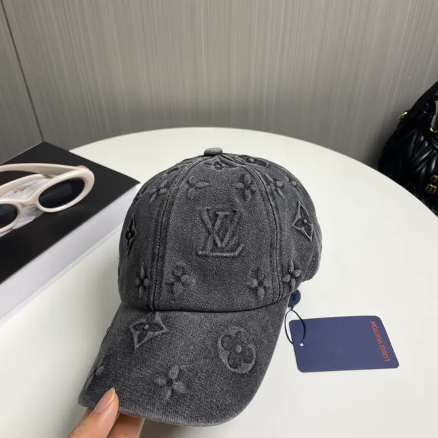 Louis Vuitton Gray Tonal Monogram Embroidery Structured Six-Panel Baseball Cap 3