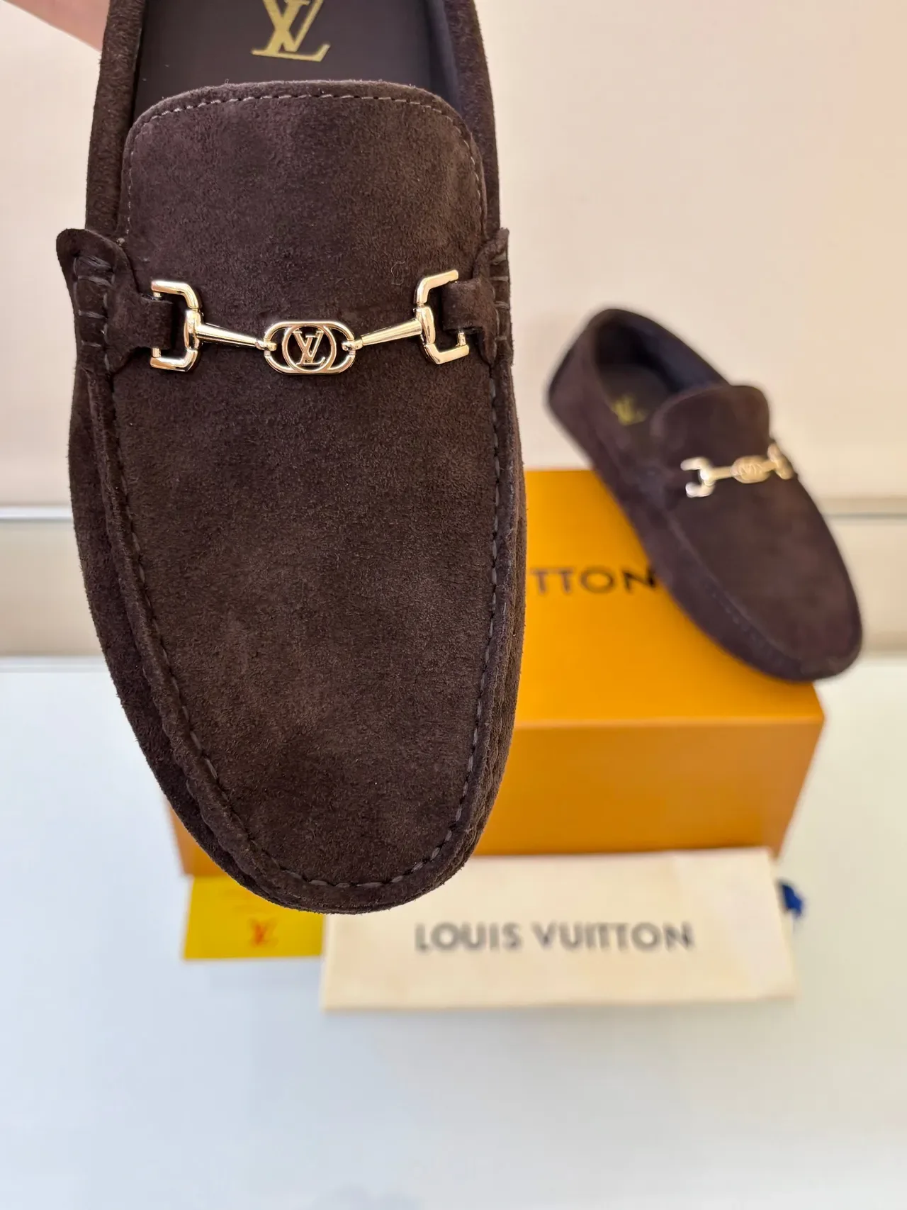 Louis Vuitton Horsebit 1955 Brown Suede Loafers 3