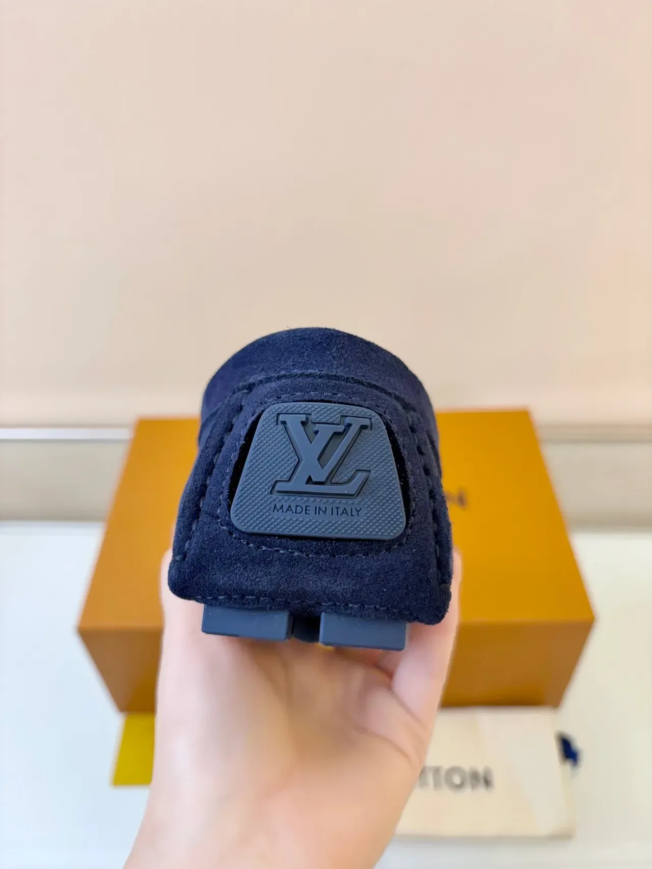 Louis Vuitton Horsebit 1955 Navy Suede Loafers 4
