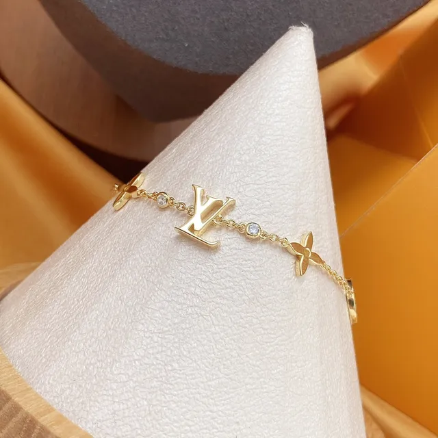 Louis Vuitton Idylle Blossom Gold Flower and Monogram Bracelet 4