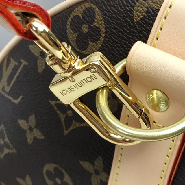 Louis Vuitton Keepall Bandoulière Monogram Canvas Marrón y Tan Duffle Bag 13