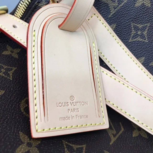Louis Vuitton Keepall Bandoulière Monogram Canvas Marrón y Tan Duffle Bag 15
