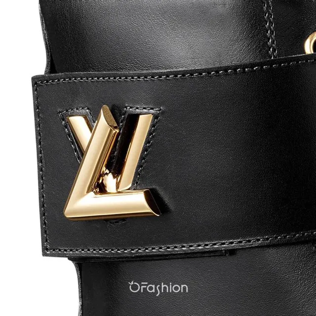 Louis Vuitton Le Cagole কালো চামড়ার মোড়া ফিতা এনকেল বুট 2