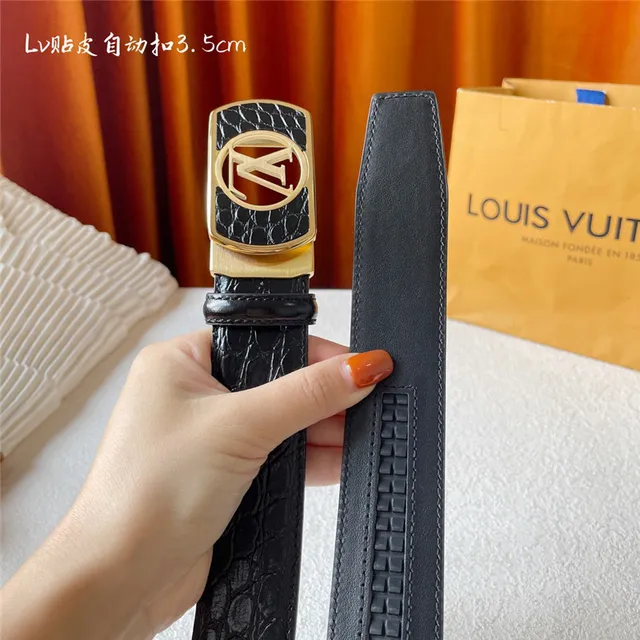 Louis Vuitton LV Belt Automatic Buckle Crocodile Leather Belt 10