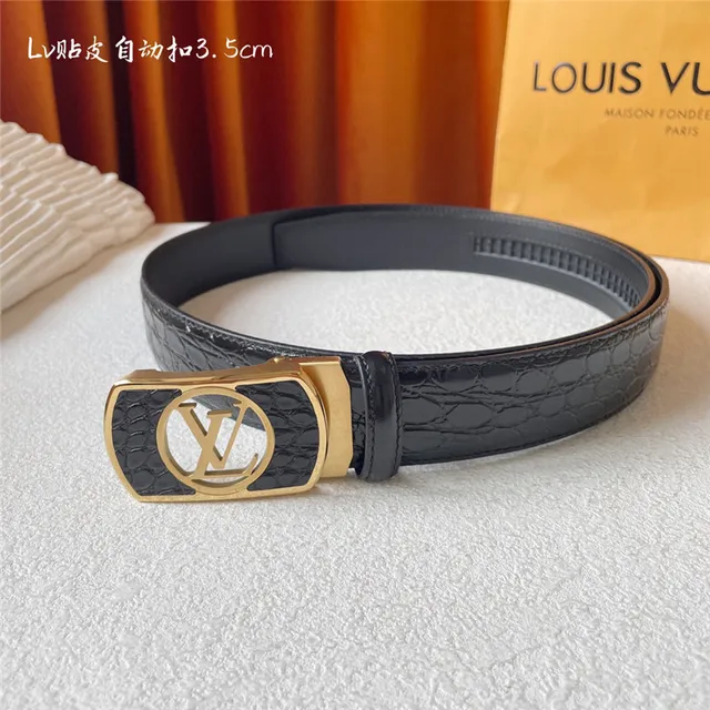Louis Vuitton LV Belt Automatic Buckle Crocodile Leather Belt 12