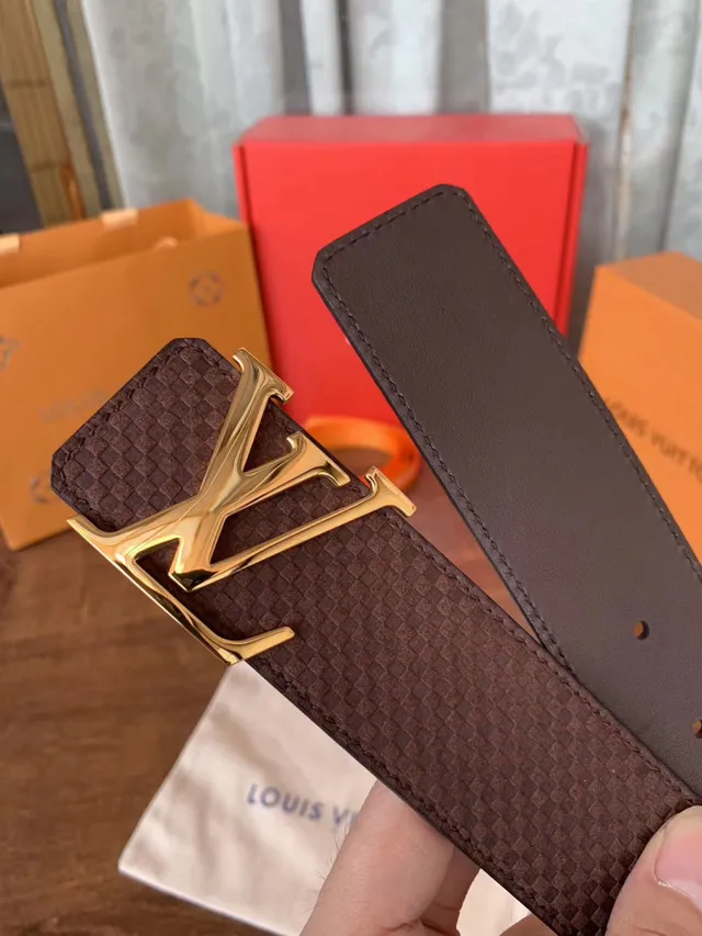 Louis Vuitton LV Initiales काली बुनी हुई चमड़े की पट्टा 2