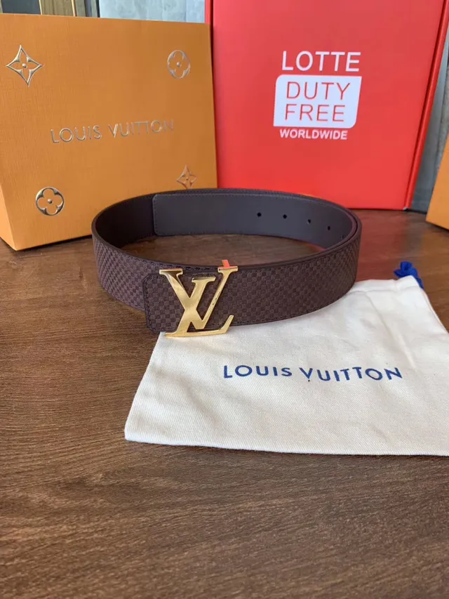Louis Vuitton LV Initiales काली बुनी हुई चमड़े की पट्टा 5