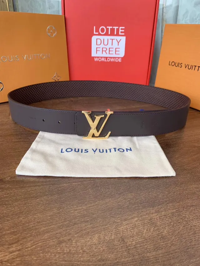 Louis Vuitton LV Initiales काली बुनी हुई चमड़े की पट्टा 6