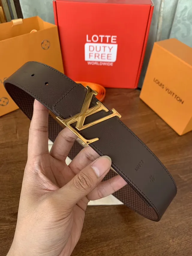 Louis Vuitton LV Initiales काली बुनी हुई चमड़े की पट्टा 7