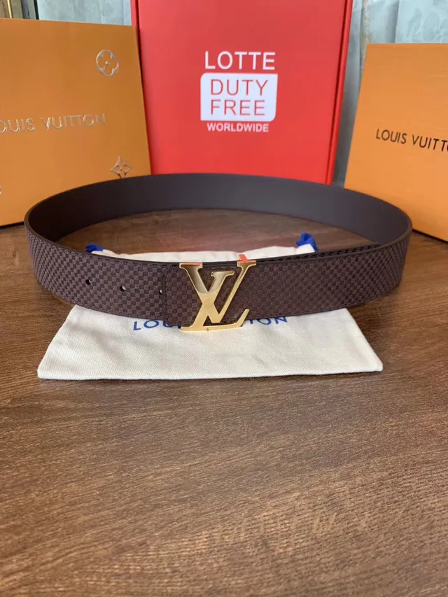 Louis Vuitton LV Initiales काली बुनी हुई चमड़े की पट्टा 9