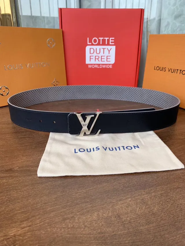Louis Vuitton LV Initiales काली बुनी हुई चमड़े की पट्टा 16
