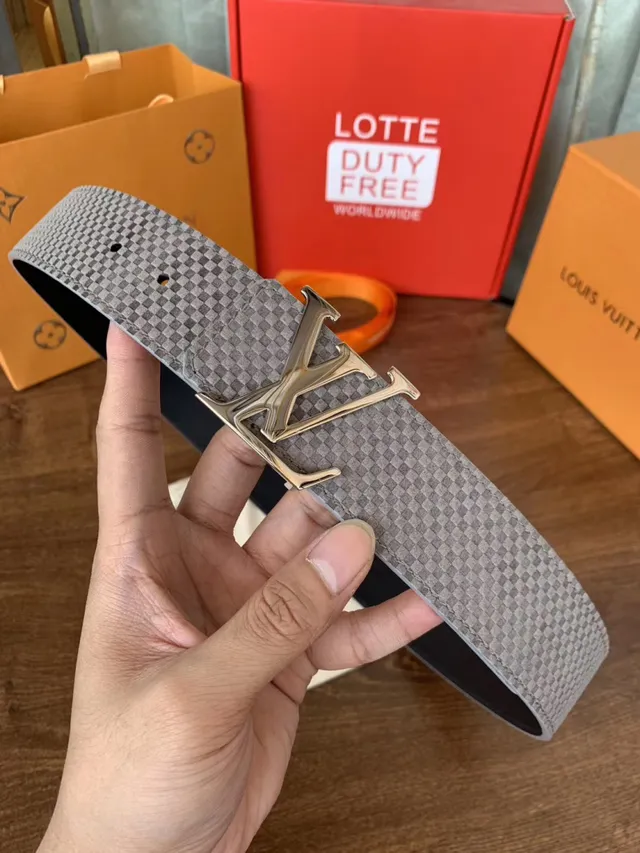 Louis Vuitton LV Initiales काली बुनी हुई चमड़े की पट्टा 18