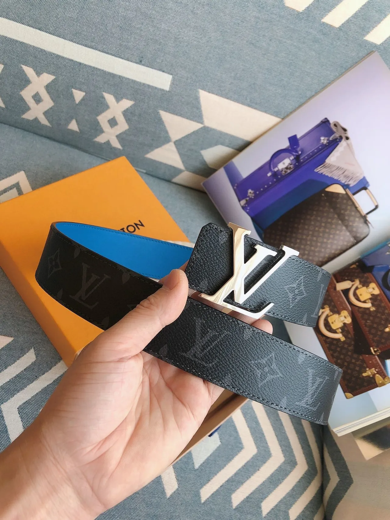 Louis Vuitton LV Initiales Monogram Leather Belt 2
