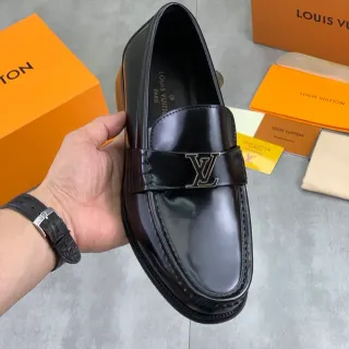 Louis Vuitton LV মোনোগ্রাম বাকেল লোফার কালো পেটেন্ট চামড়া লোফার