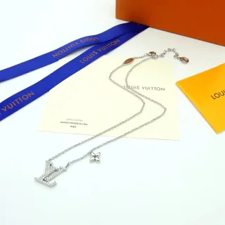 Colar Louis Vuitton LV Monogram Flor Pavé Cristal