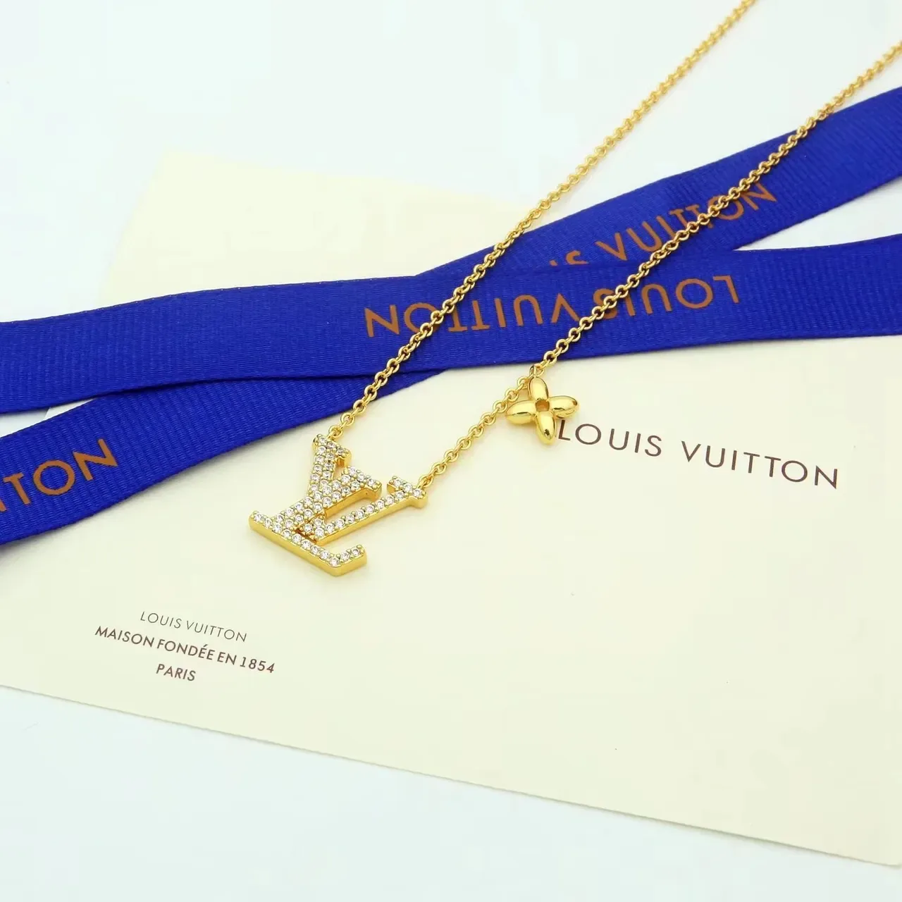Louis Vuitton LV Monogram Flower Pavé Crystal Necklace 2