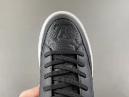 Louis Vuitton LV Trainer Black Beige Monogram-Embossed Leather Low-Top Lifestyle Sneakers 5
