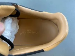 Louis Vuitton LV Trainer Black Beige Monogram-Embossed Leather Low-Top Lifestyle Sneakers 7