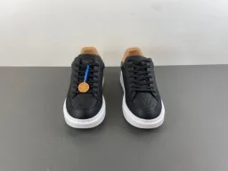 Louis Vuitton LV Trainer Black Beige Monogram-Embossed Leather Low-Top Lifestyle Sneakers 11