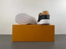 Louis Vuitton LV Trainer Black Beige Monogram-Embossed Leather Low-Top Lifestyle Sneakers 16