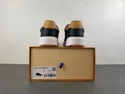 Louis Vuitton LV Trainer Black Beige Monogram-Embossed Leather Low-Top Lifestyle Sneakers 17