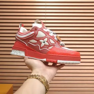 Louis Vuitton LV Trainer Rojo y Blanco Monogram Flower Lifestyle Sneakers