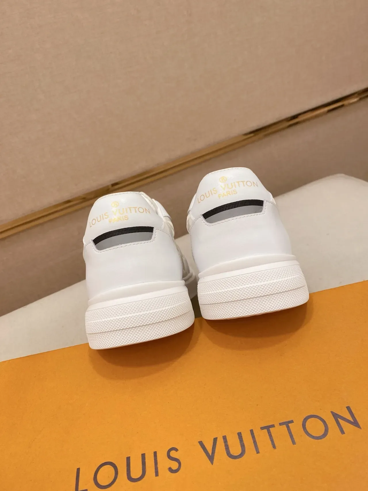 Louis Vuitton LV Trainer White Beige Low-Top Monogrammed Canvas Lifestyle Sneakers 3