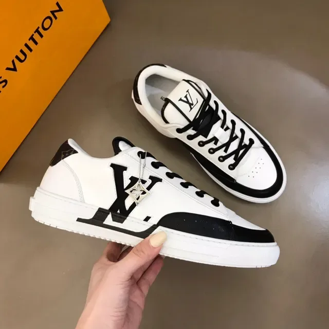 লুইস ভিটন LV Trainer সাদা কালো লো-টপ মোনোগ্রাম-অ্যাকসেন্টেড লাইফস্টাইল স্নিকার 6