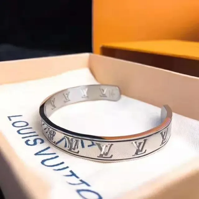 Louis Vuitton Monogram Bangle Multi-Tone Metallic Stackable Bracelets 3