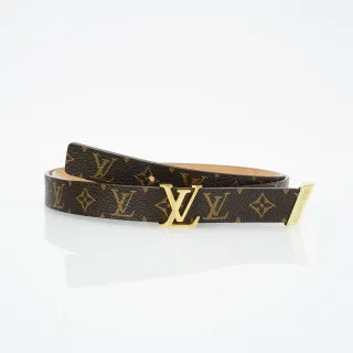 Louis Vuitton Monogram Canvas Belt Brown Gold Leather Belt