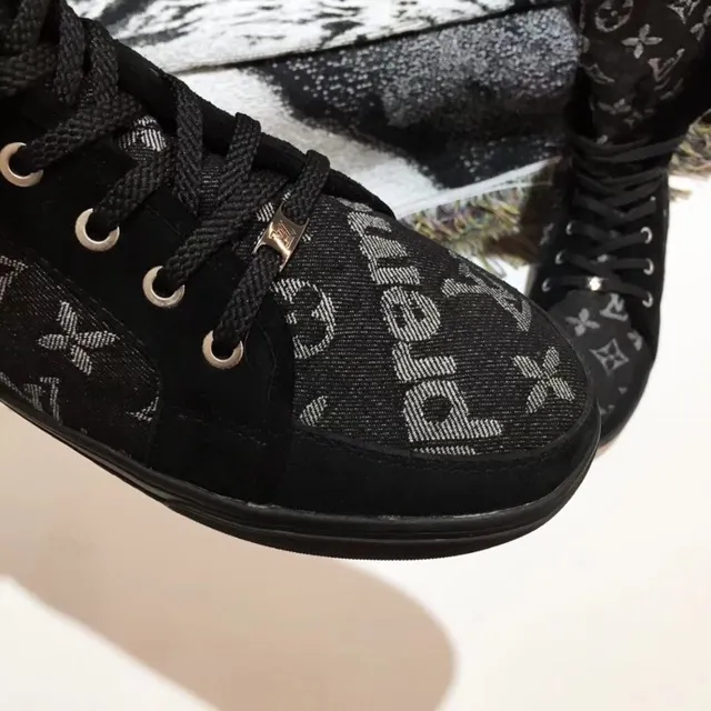 Louis Vuitton Monogram Canvas Shearling-Cuff Knee Boots 8