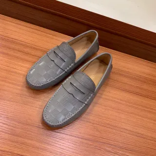 Louis Vuitton Monogram जालीदार धूसर Penny Loafer