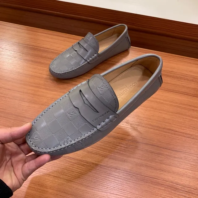 Louis Vuitton Monogram Checkered Gray Penny Loafer 4