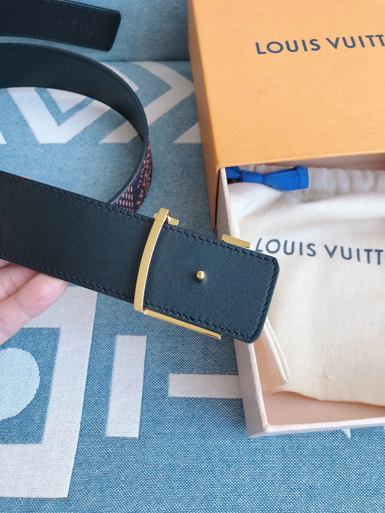 Louis Vuitton Monogram Eclipse Leather Belt 5