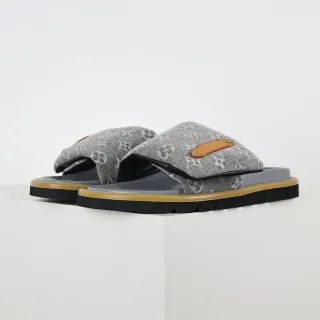 Louis Vuitton Monogram pantufla de tela con correa