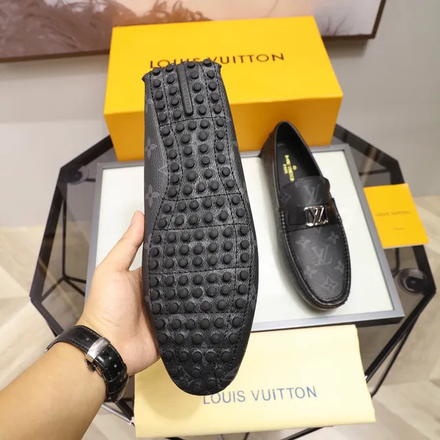 Louis Vuitton Monogram Loafer Black Leather Loafers 4