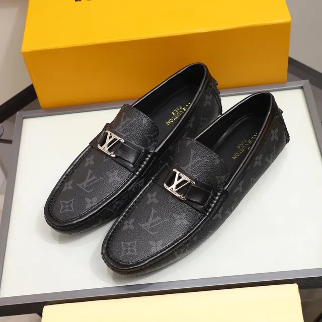 Louis Vuitton Monogram Loafer Black Leather Loafers 8